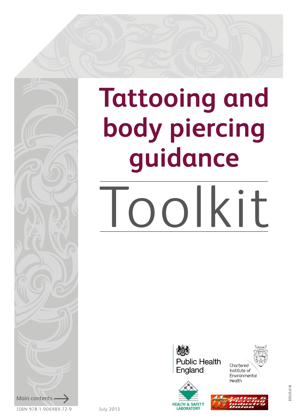 Tattooing and Body Piercing Guidance Toolkit