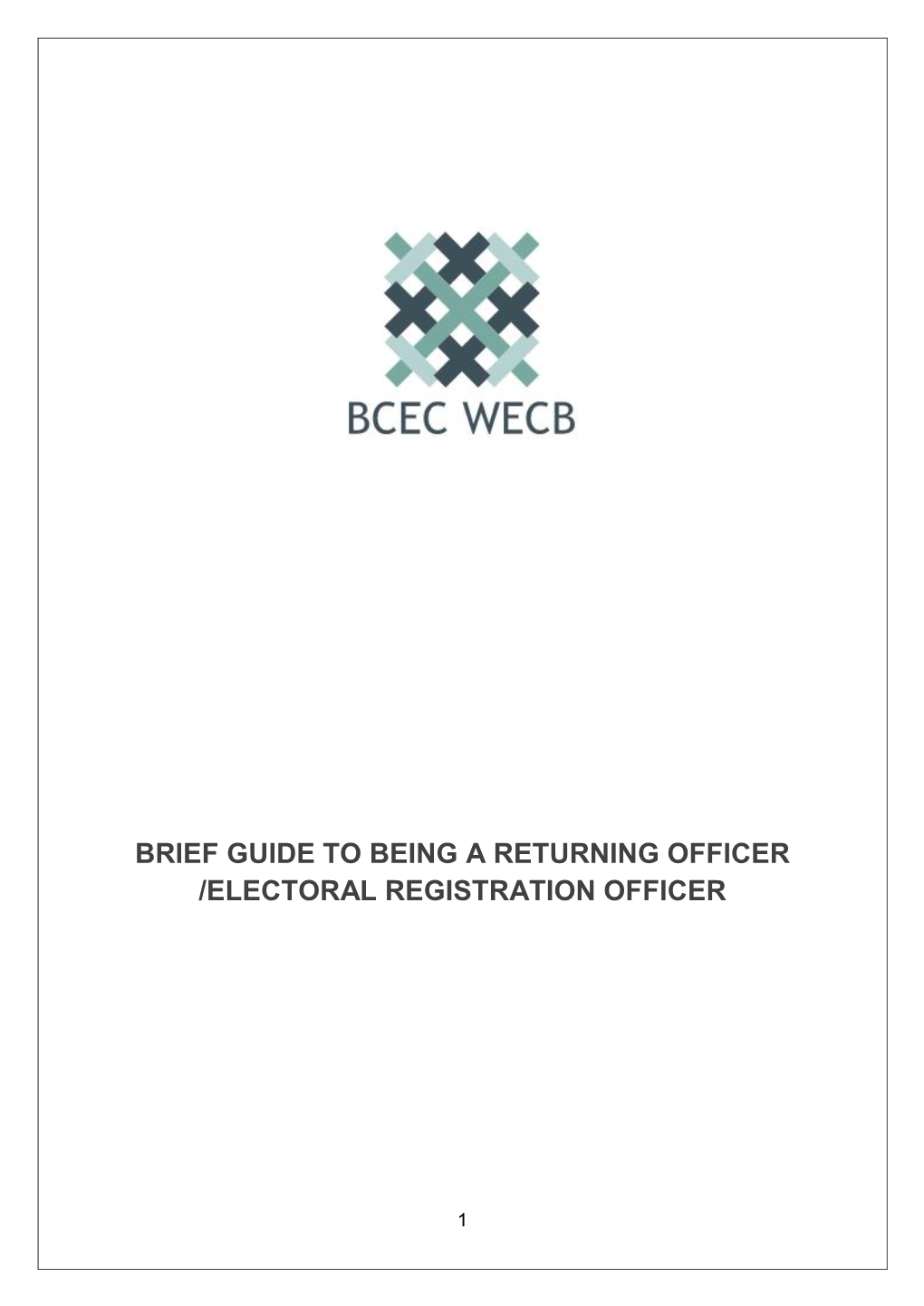 Brief Guide to Being a Returning Officer .Pdf