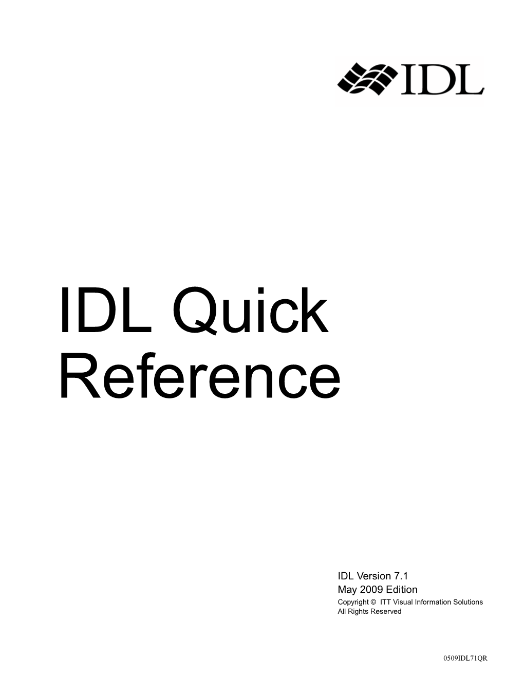 IDL Quick Reference