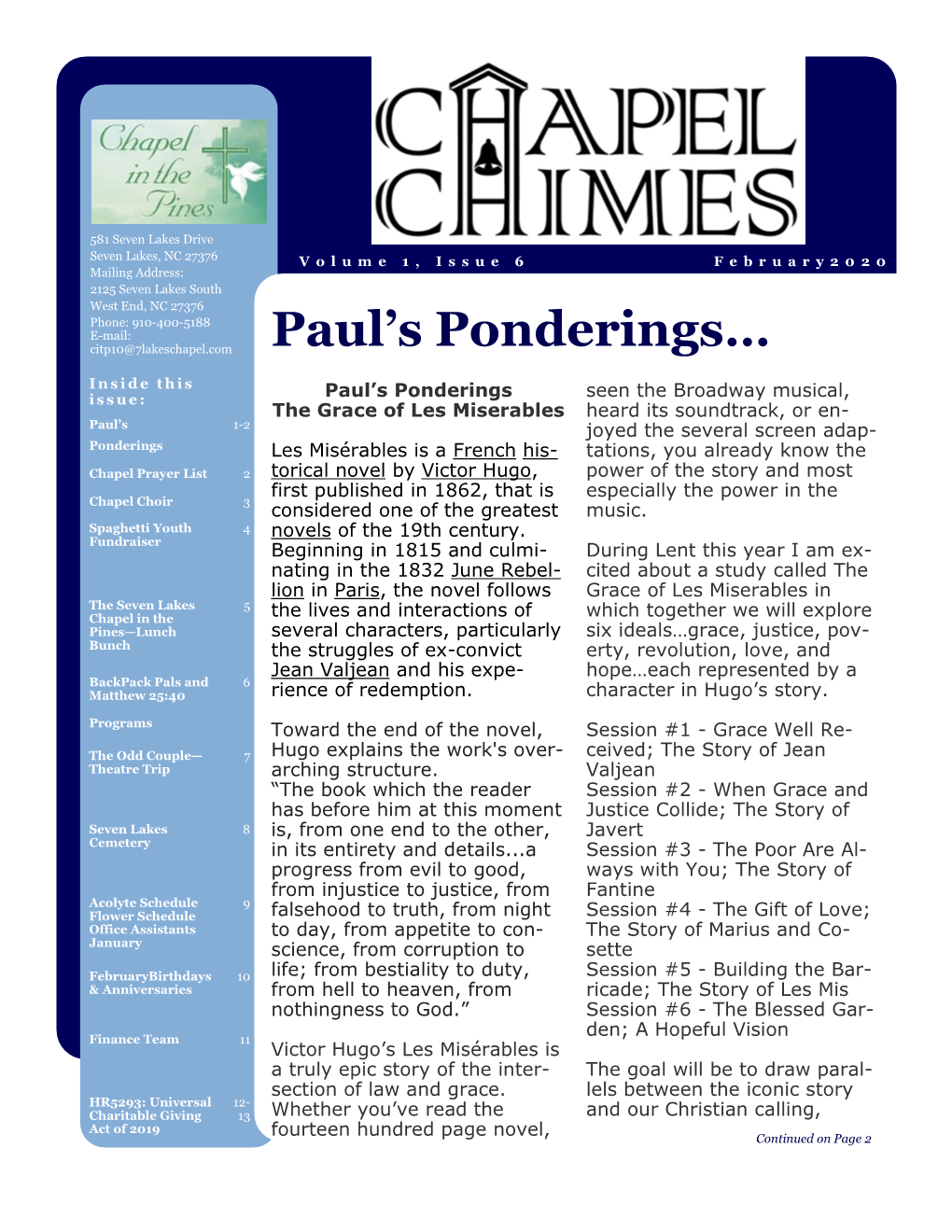 Paul's Ponderings…