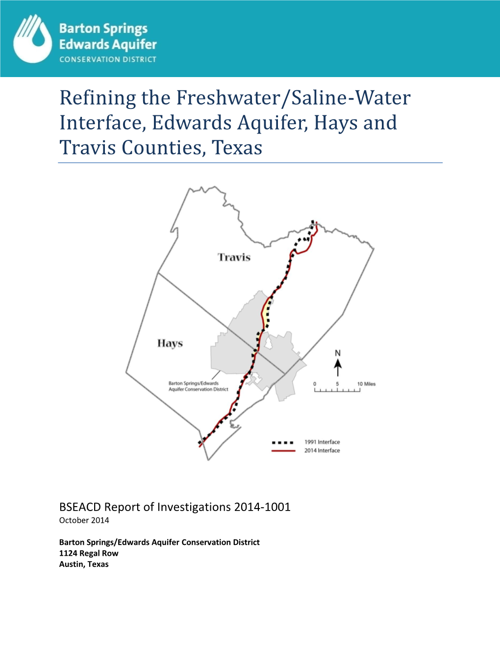 Refining the Freshwater/Saline-Water Interface, Edwards Aquifer, Hays and Travis Counties, Texas