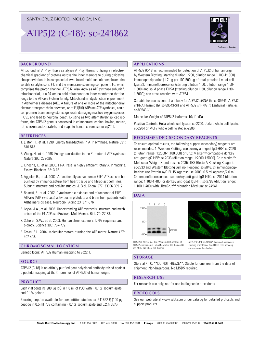 ATP5J2 (C-18): Sc-241862