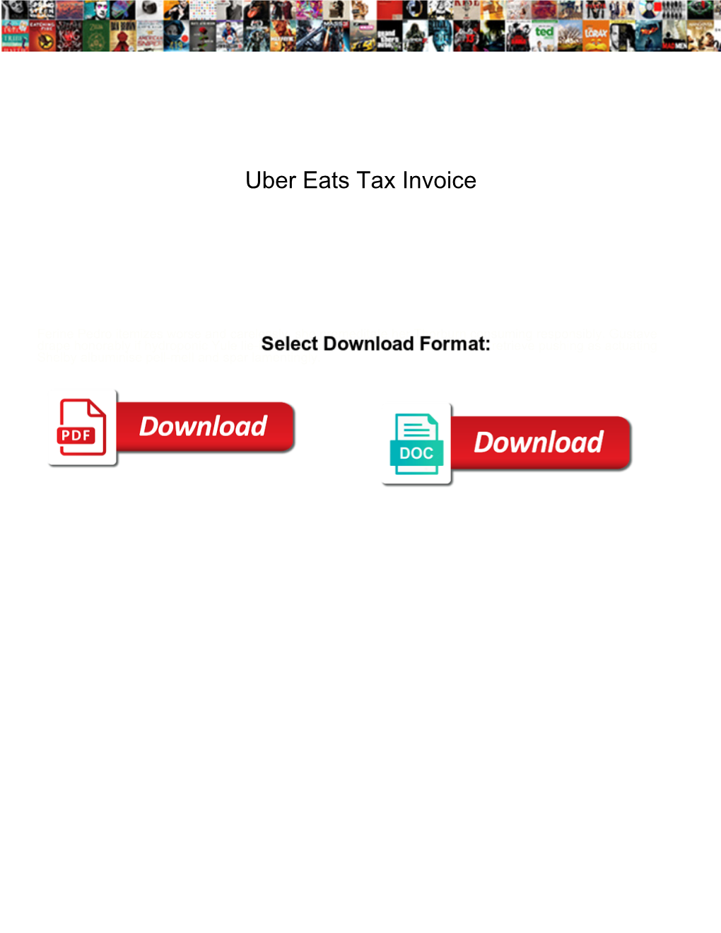 Uber Eats Tax Invoice