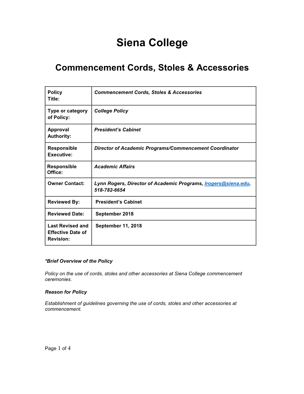 Commencement Cords, Stoles & Accessories
