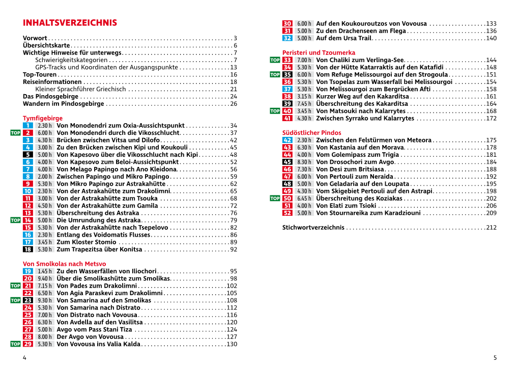 Inhaltsverzeichnis Rot 31 5.00 H Zu Den Drachenseen Am Flega