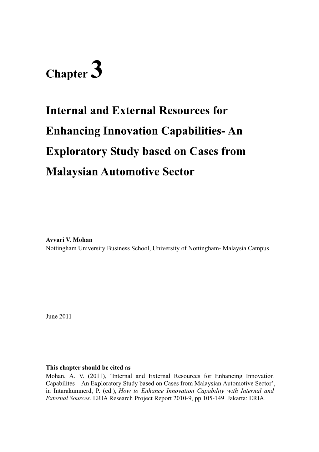 3. Internal and External Resources for Enhancing Innovation Capabilities