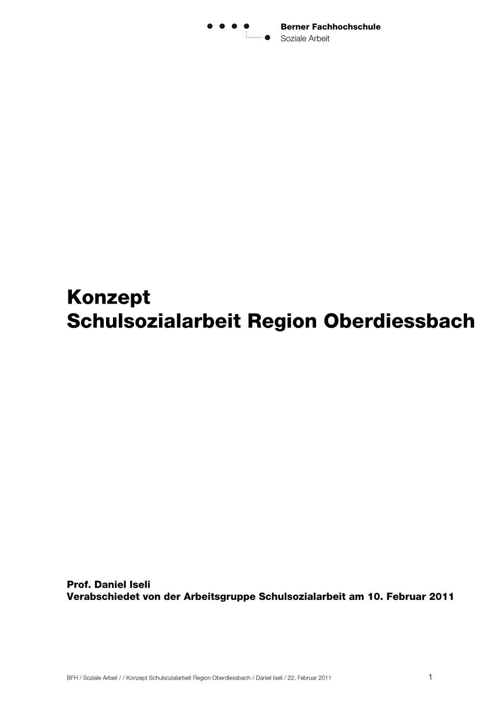 Konzept Schulsozialarbeit Region Oberdiessbach