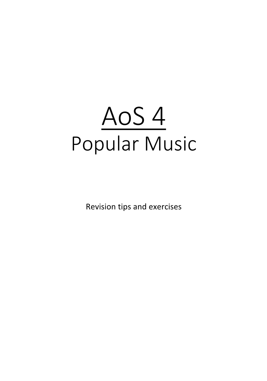 Aos 4 Popular Music