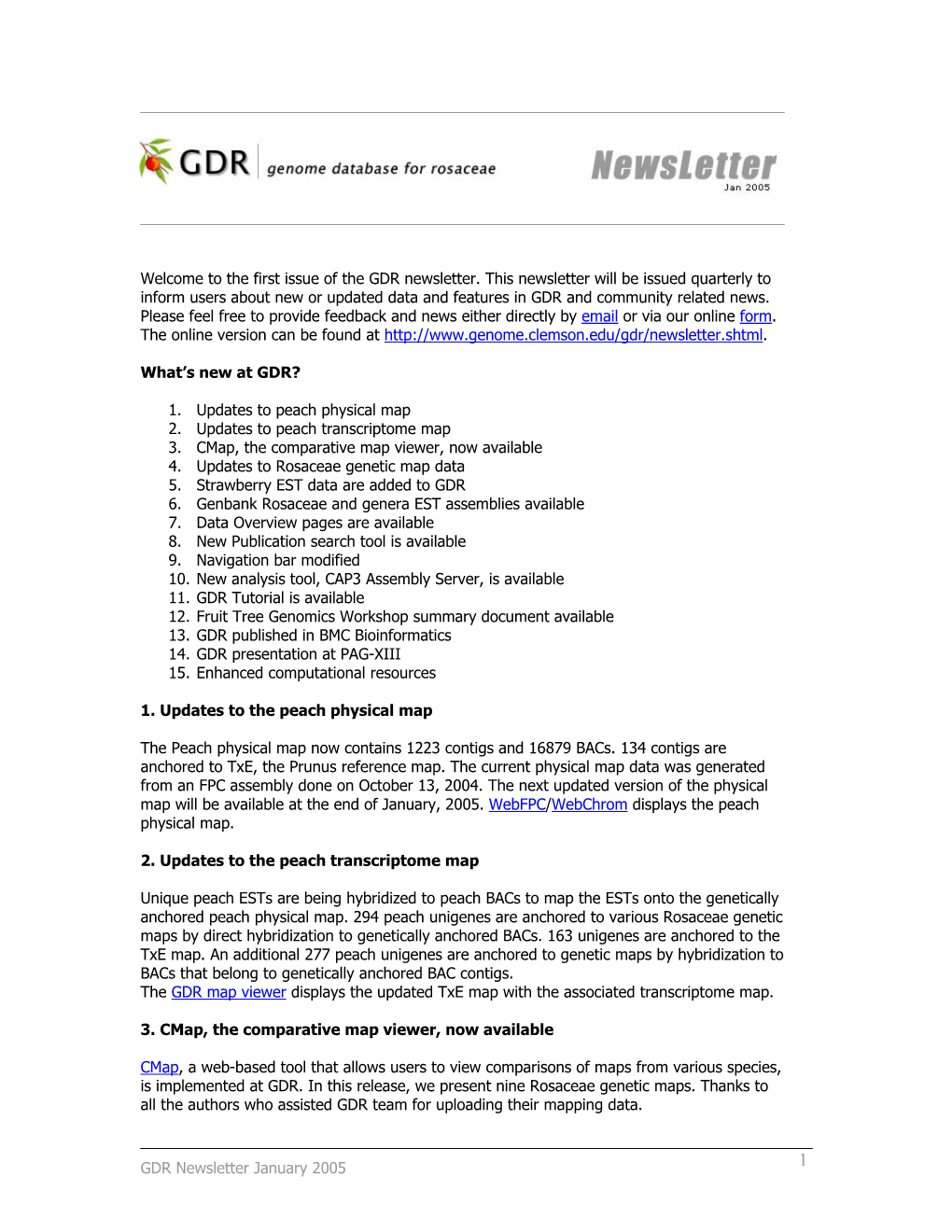 GDR Newsletter