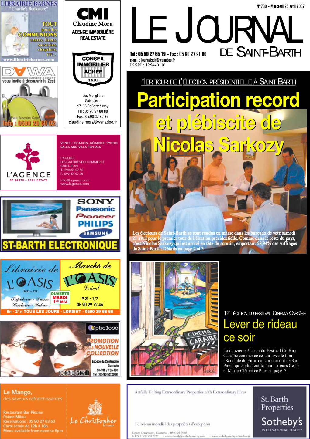 Participation Record Et Plébiscite De Nicolas Sarkozy Participation