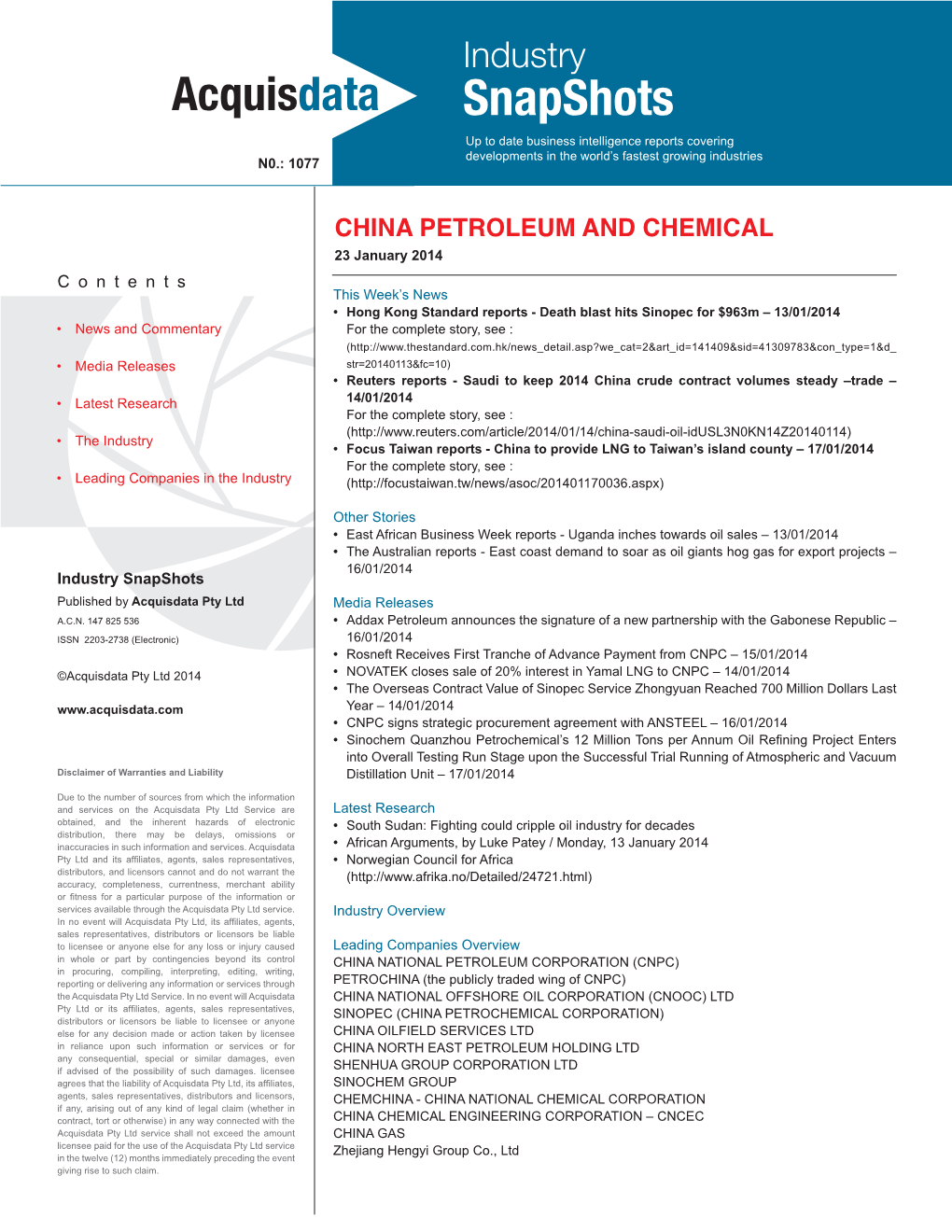 China Petroleum and Chemical