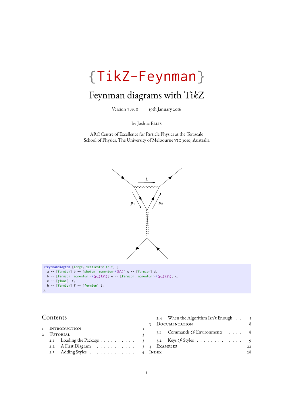 {Tikz-Feynman} Feynman Diagrams with Tikz