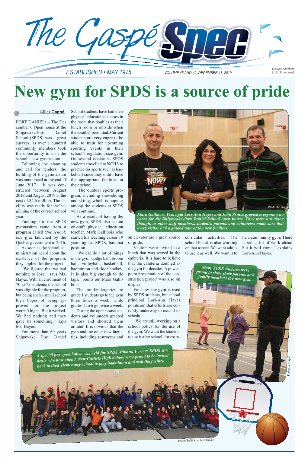 New Gym for SPDS Is a Source of Pride