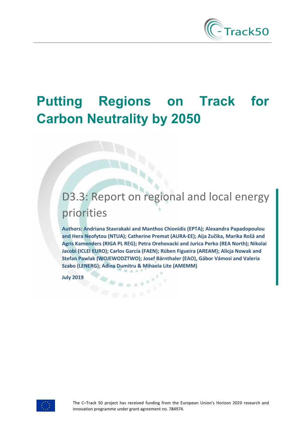 Putting Regions on Track for Carbon Neutrality by 2050