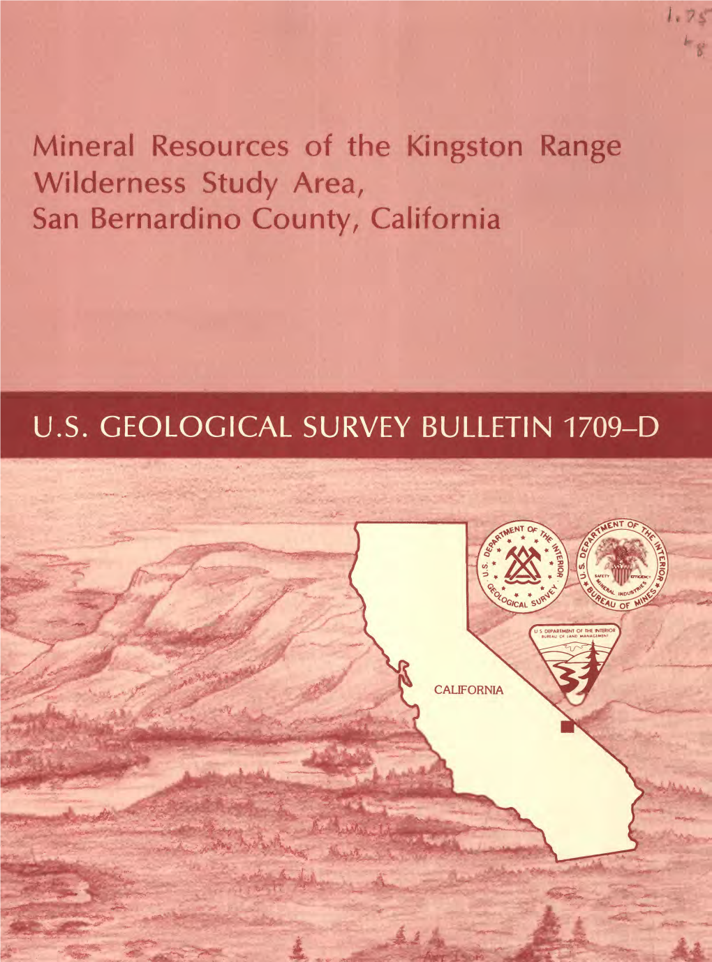 Mineral Resources of the Kingston Range Wilderness Study Area, San Bernardino County, California