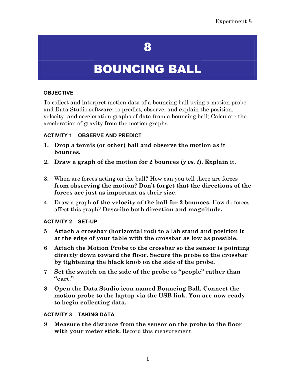 8 Bouncing Ball