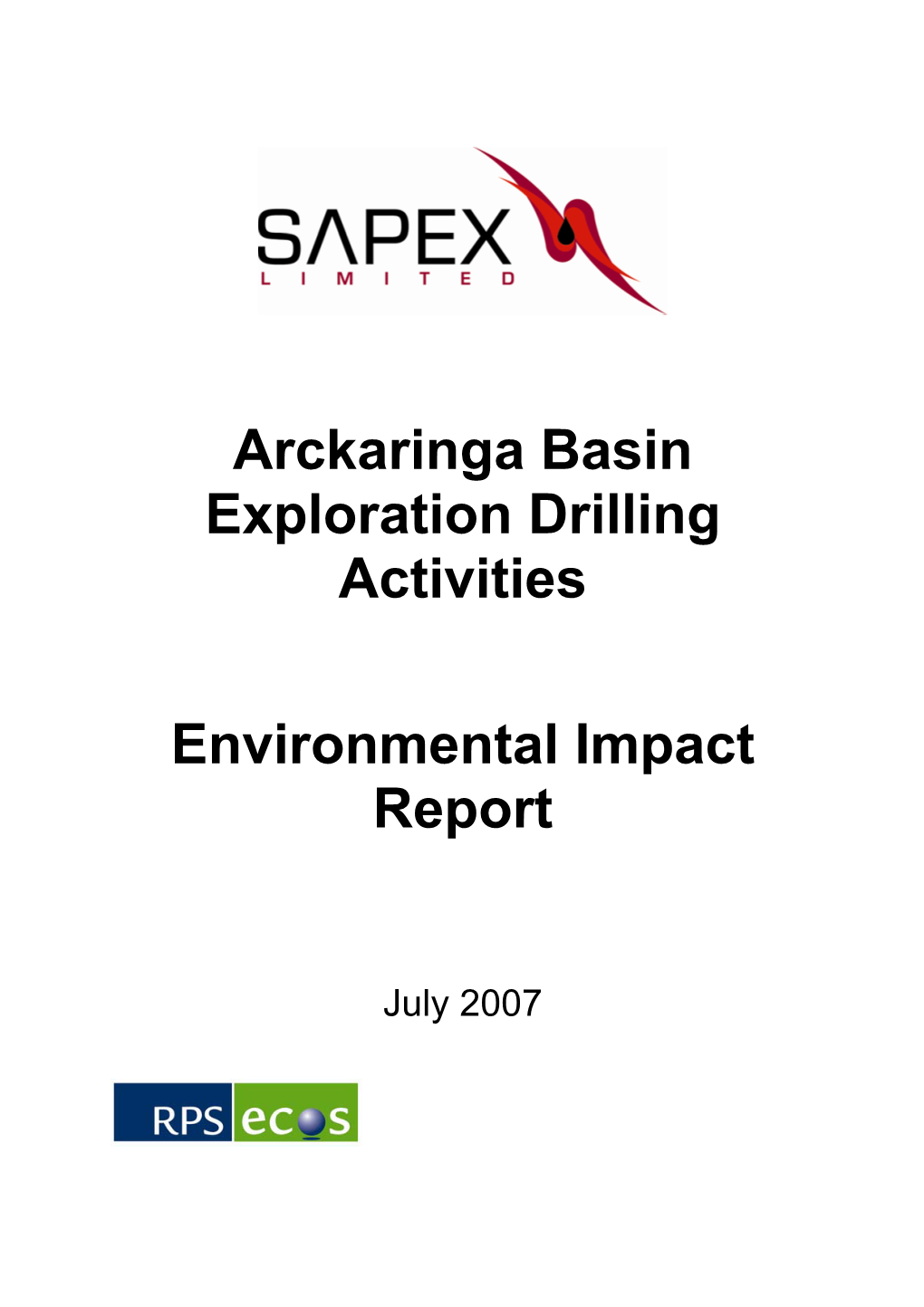 Arckaringa Basin Exploration Drilling Activities Environmental Impact