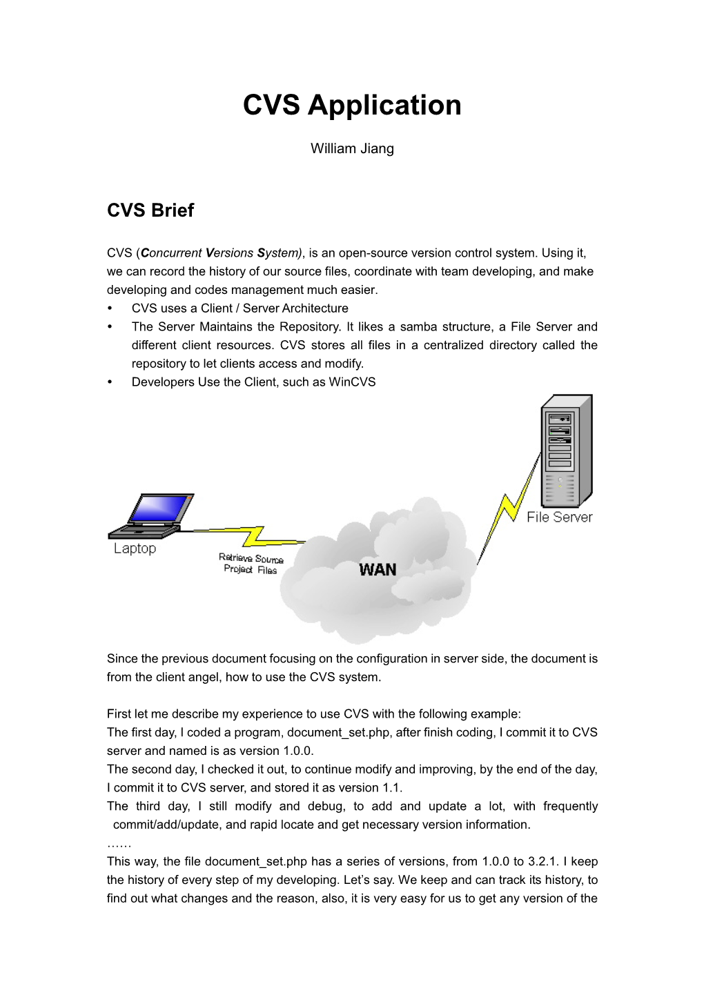 CVS Client Document (Wincvs)