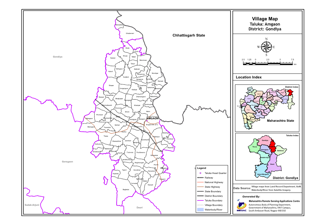 Village Map Baniyatola Taluka: Amgaon District: Gondiya Ghattemani Chhattisgarh State