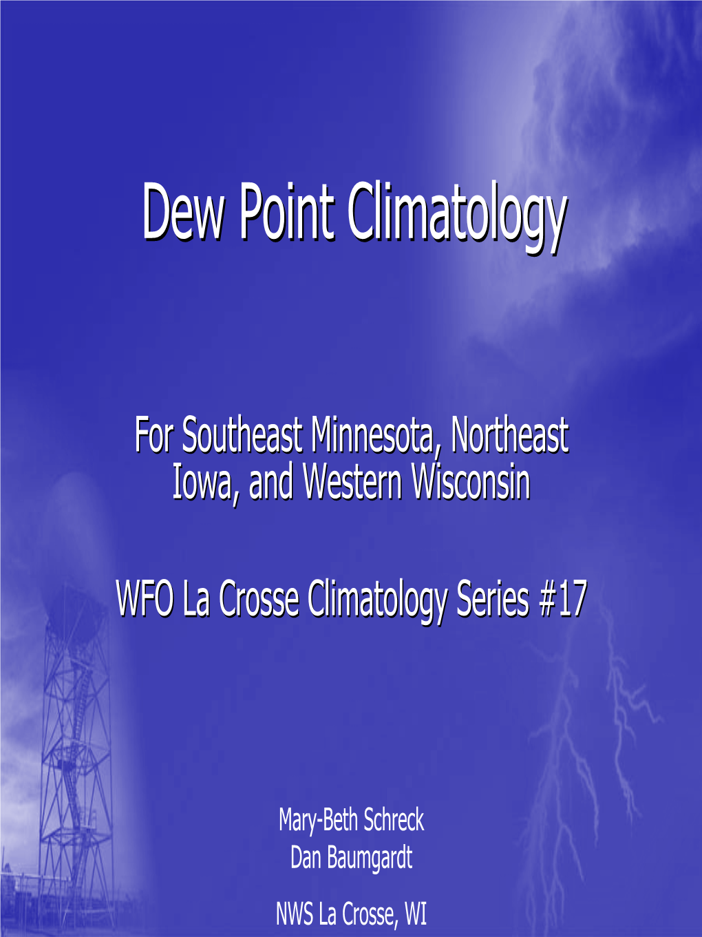 Dew Point Climatology