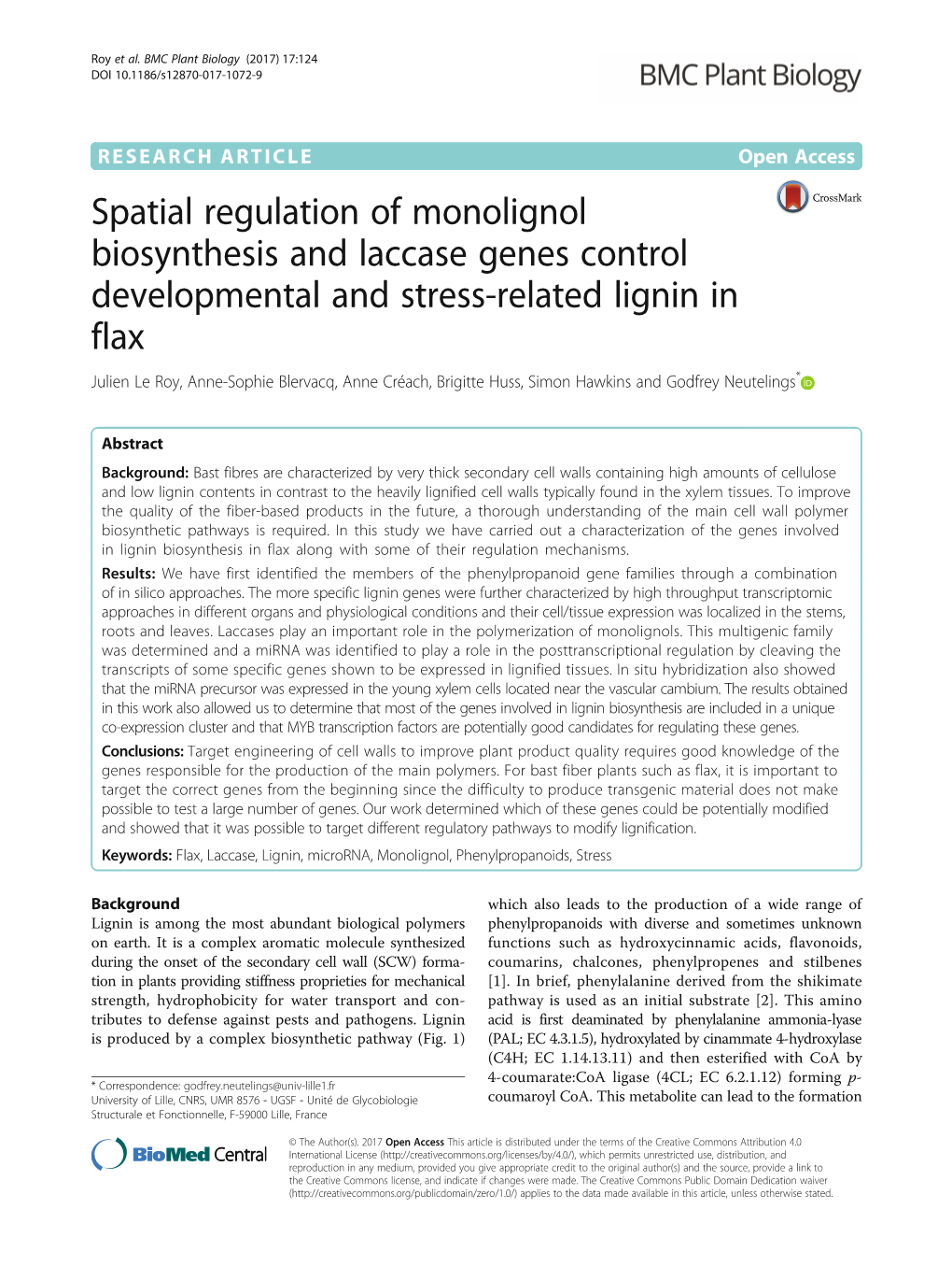 Spatial Regulation of Monolignol Biosynthesis and Laccase Genes