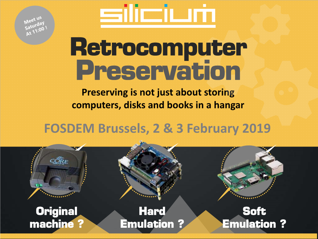 Open Source Projects at Silicium Retrocomputing Association (Slides)