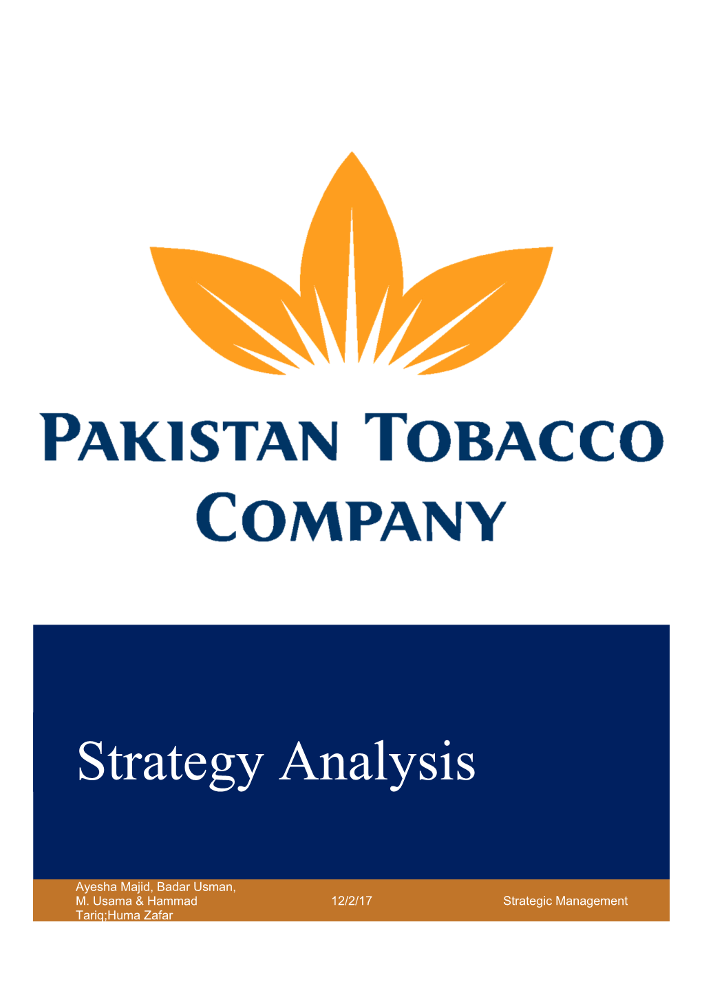 Pakistan Tobacco Company Limited (PTC) Is Subsidiary of British American Tobacco