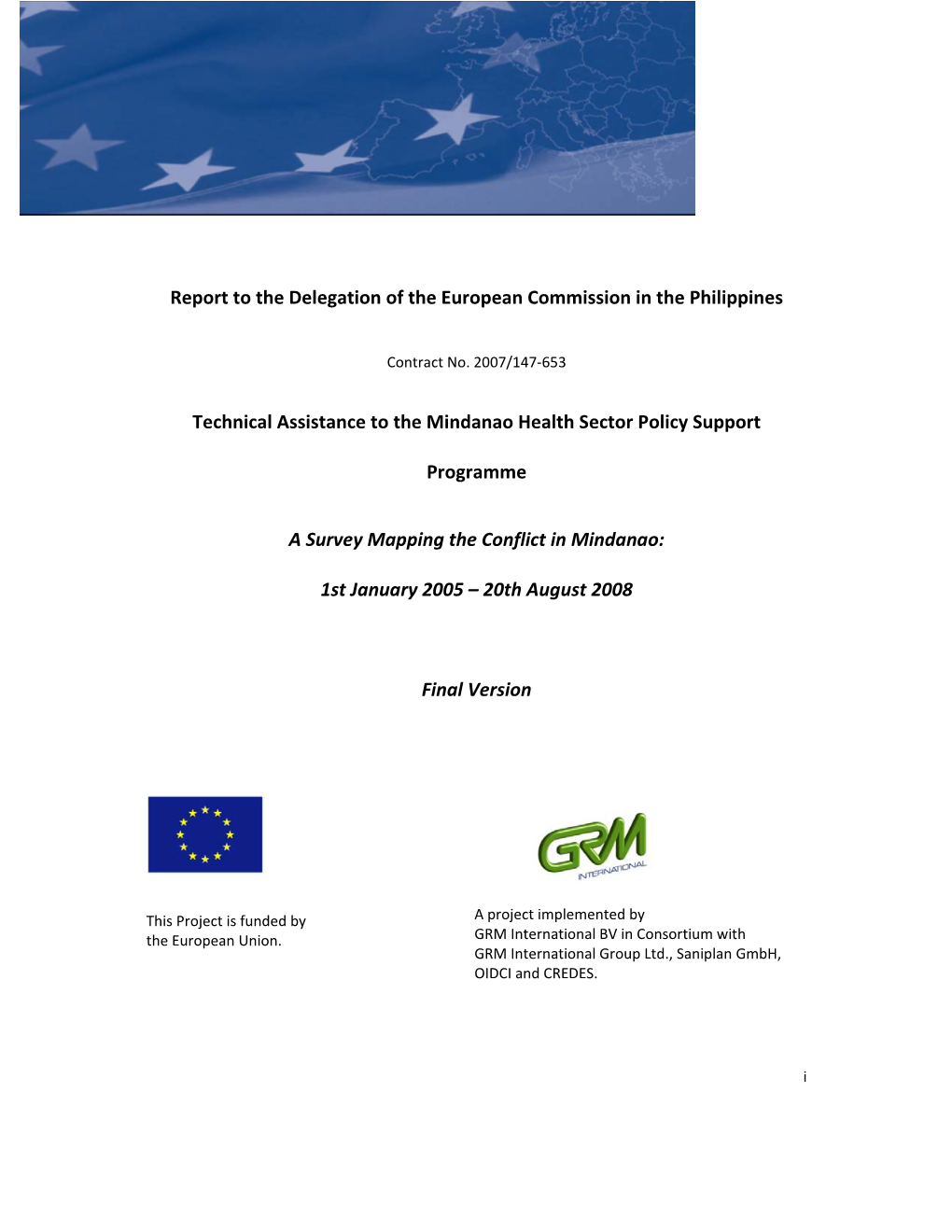 A Survey Mapping the Conflict in Mindanao