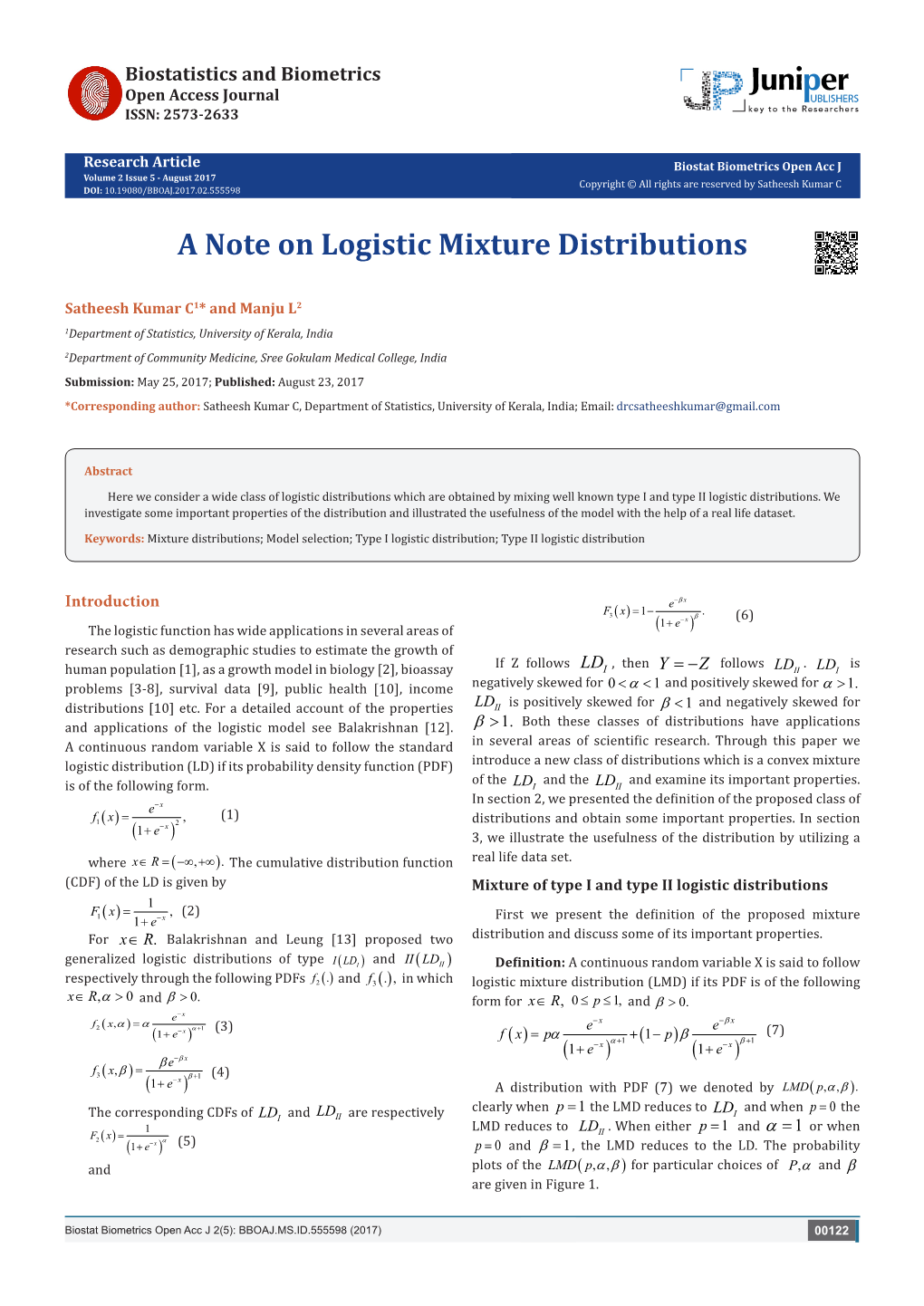 A Note on Logistic Mixture Distributions