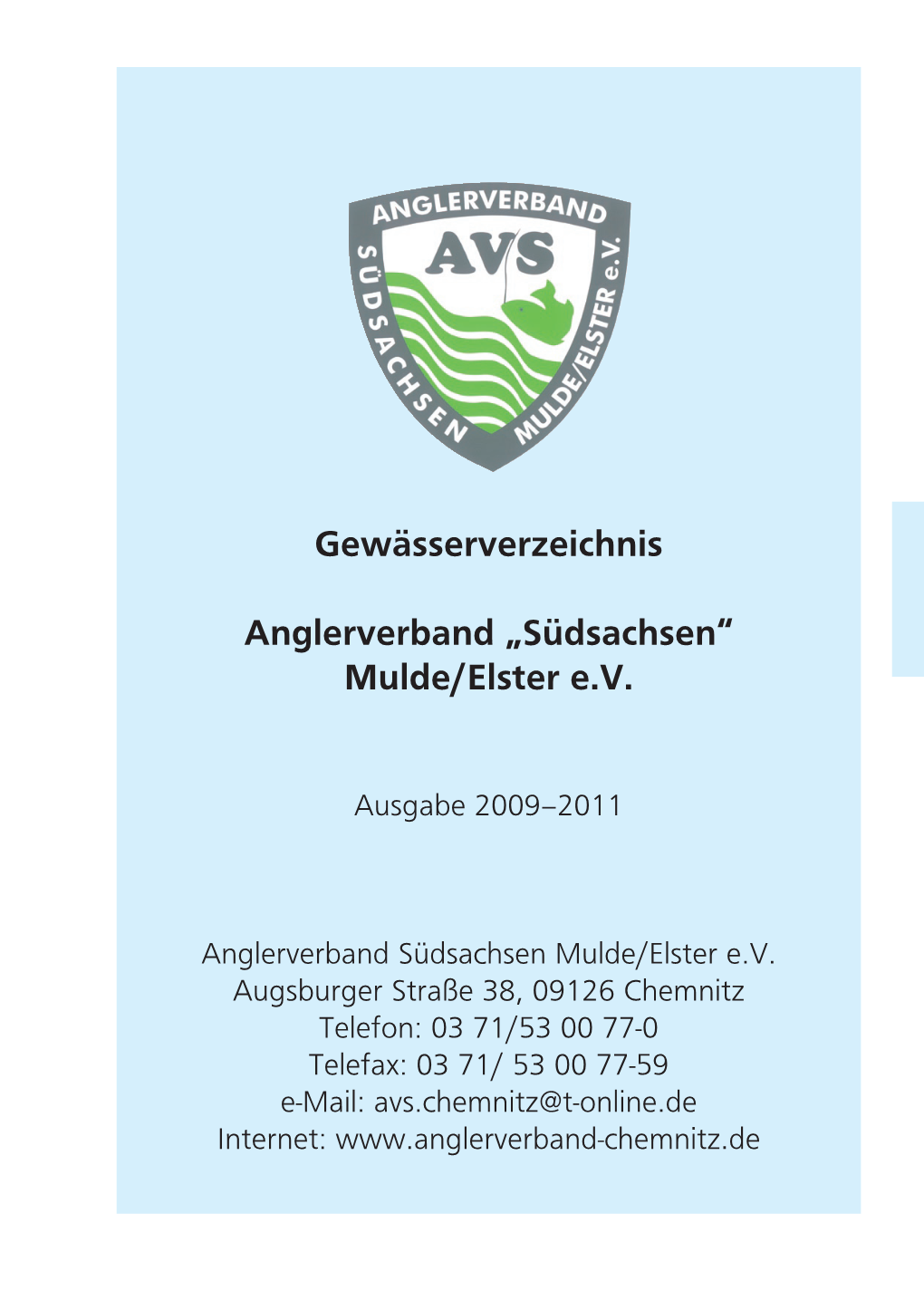 Gewässerverzeichnis Anglerverband „Südsachsen“ Mulde/Elster E.V