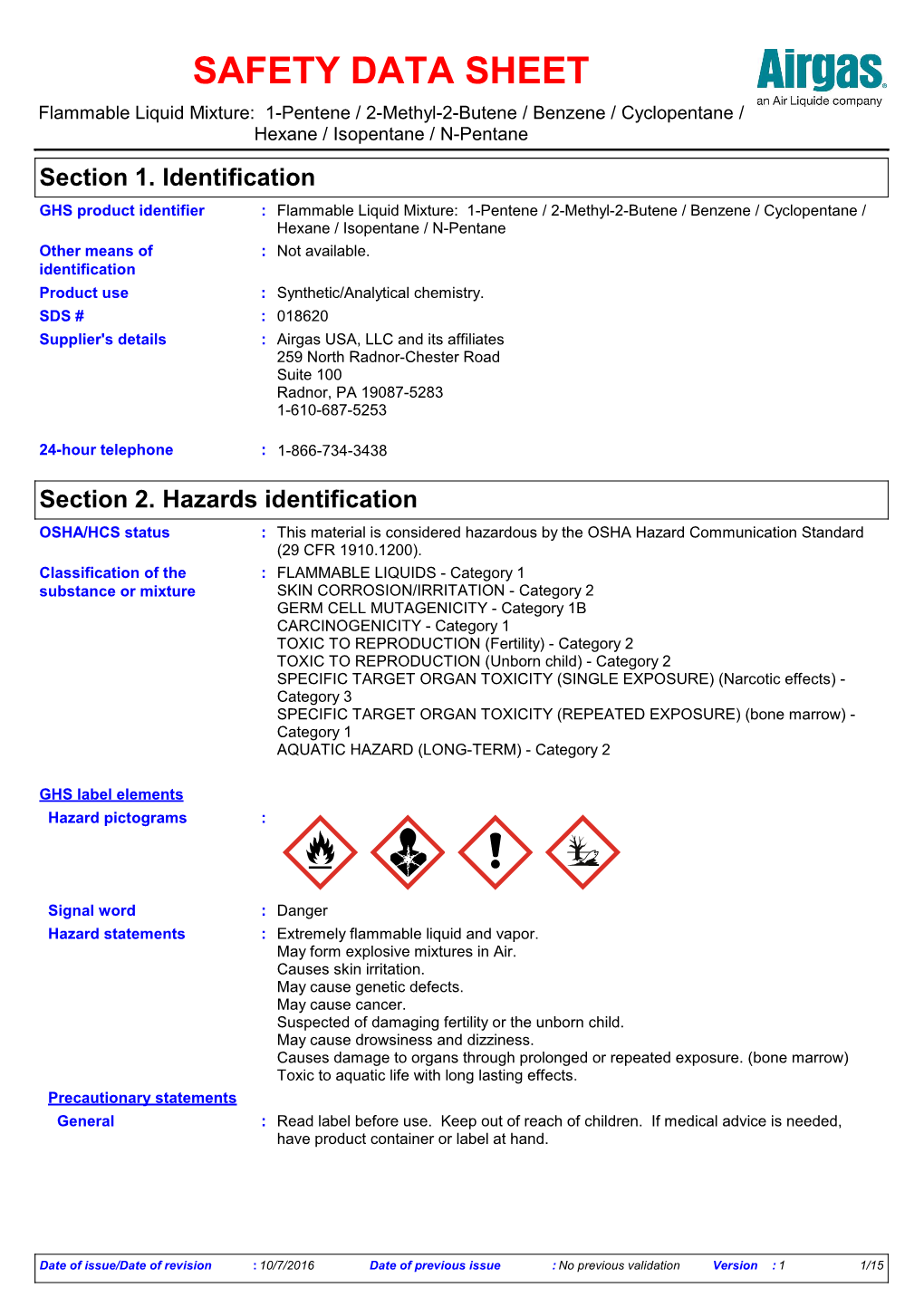 Section 13. Disposal Considerations Disposal Methods : the Generation of Waste Should Be Avoided Or Minimized Wherever Possible