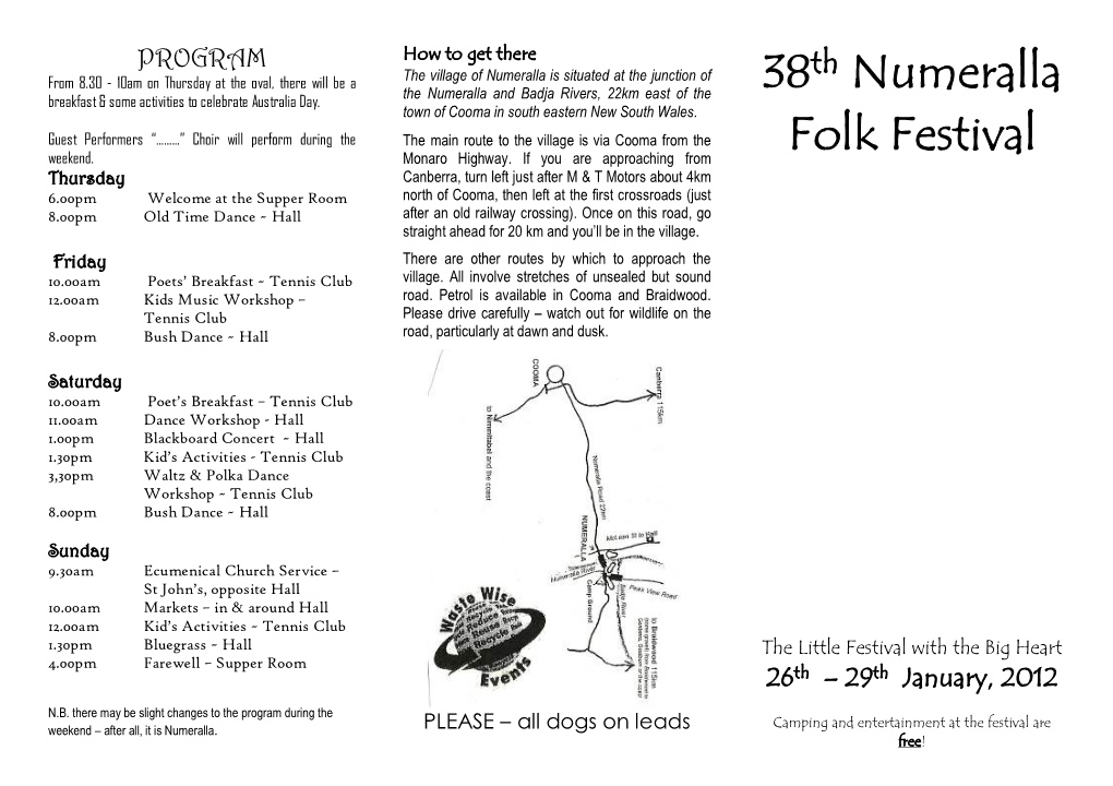 38Th Numeralla Folk Festival