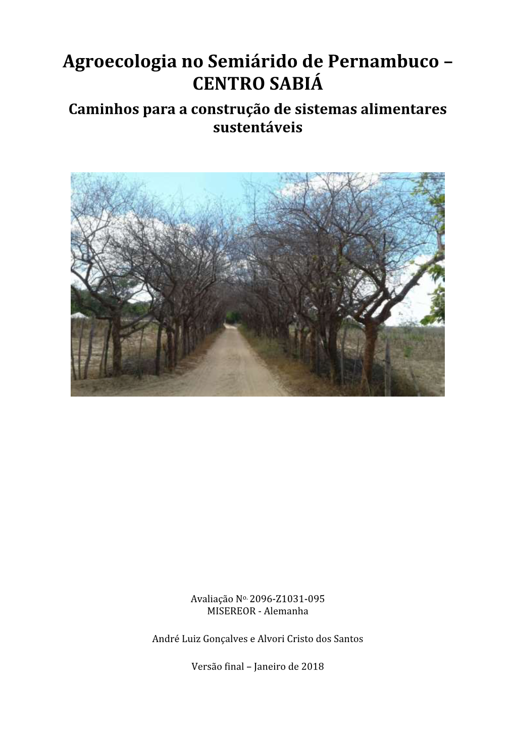 Agroecologia No Semiárido De Pernambuco – CENTRO SABIÁ Caminhos Para a Construção De Sistemas Alimentares Sustentáveis