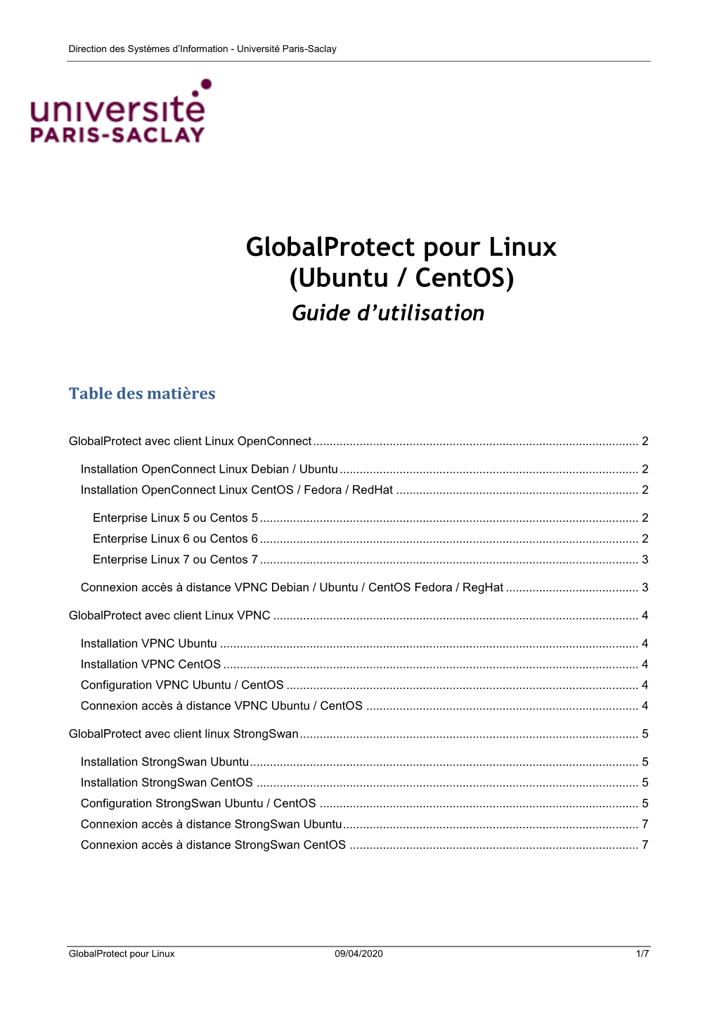 Ubuntu / Centos) Guide D’Utilisation