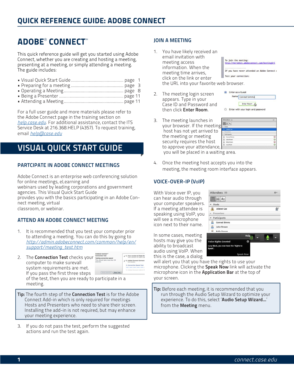 Adobe® Connect™ Visual Quick Start Guide