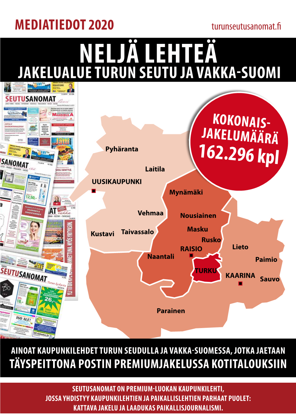 Neljä Lehteä Jakelualue Turun Seutu Ja Vakka-Suomi