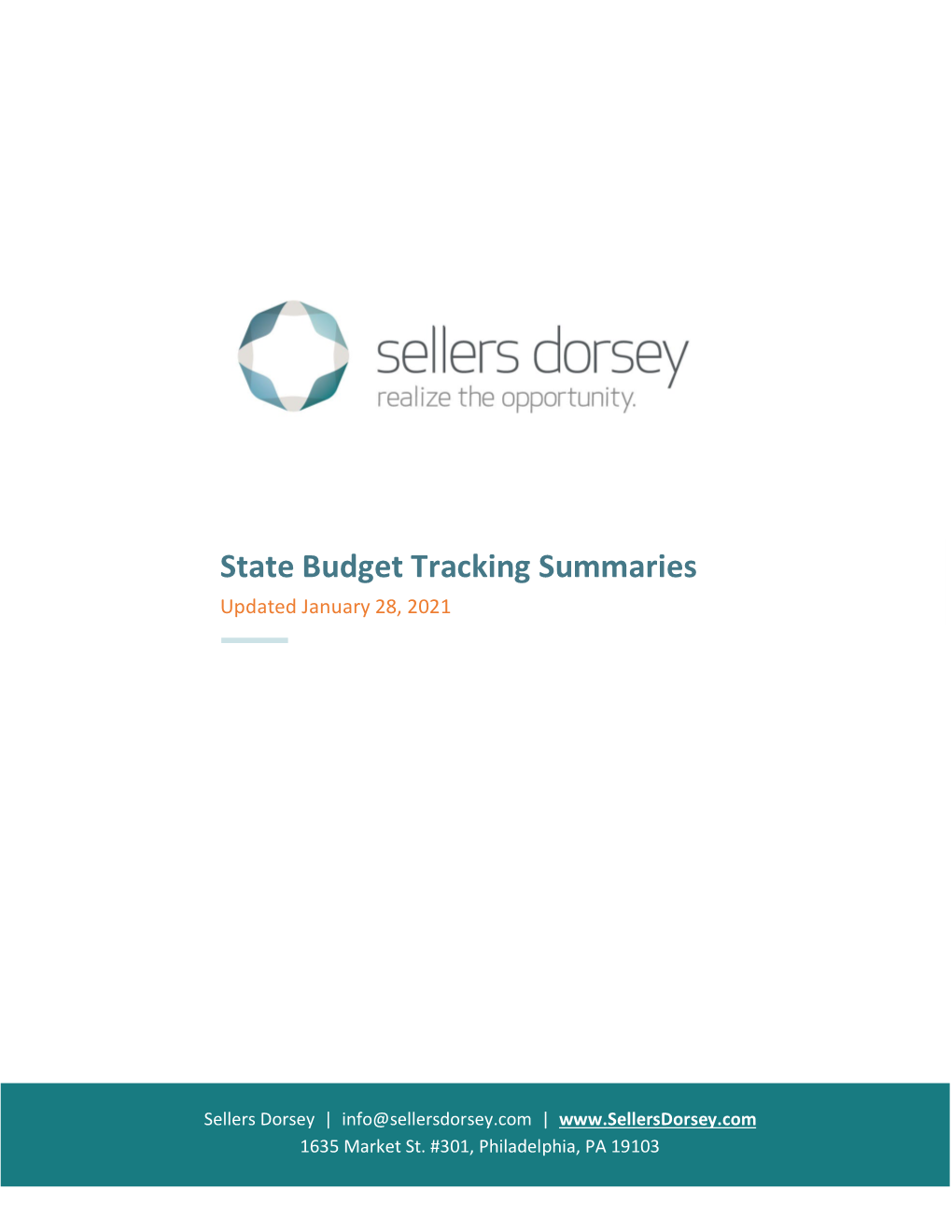 State Budget Tracking Summaries Updated January 28, 2021
