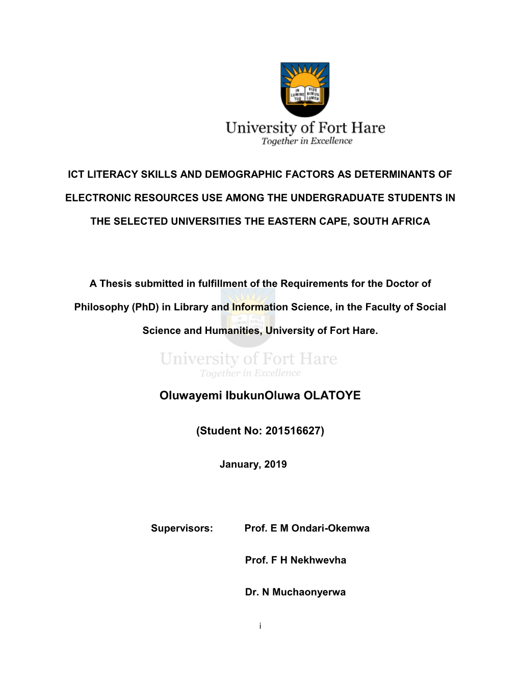 Ict Literacy Skills and Demographic Factors As Determinants Of