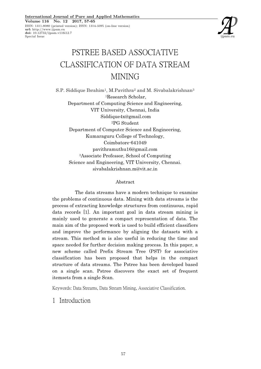 Pstree Based Associative Classification of Data Stream Mining