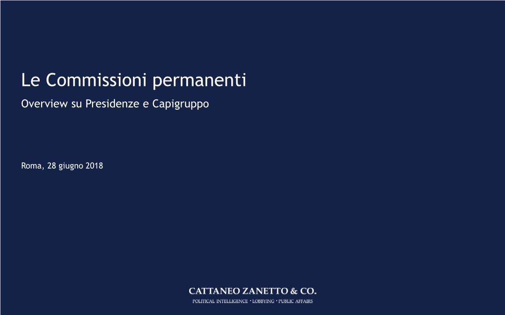 Le Commissioni Permanenti 2018.Pdf