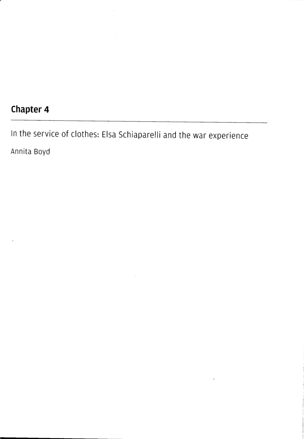 Elsa Schiaparelli and the War Experience