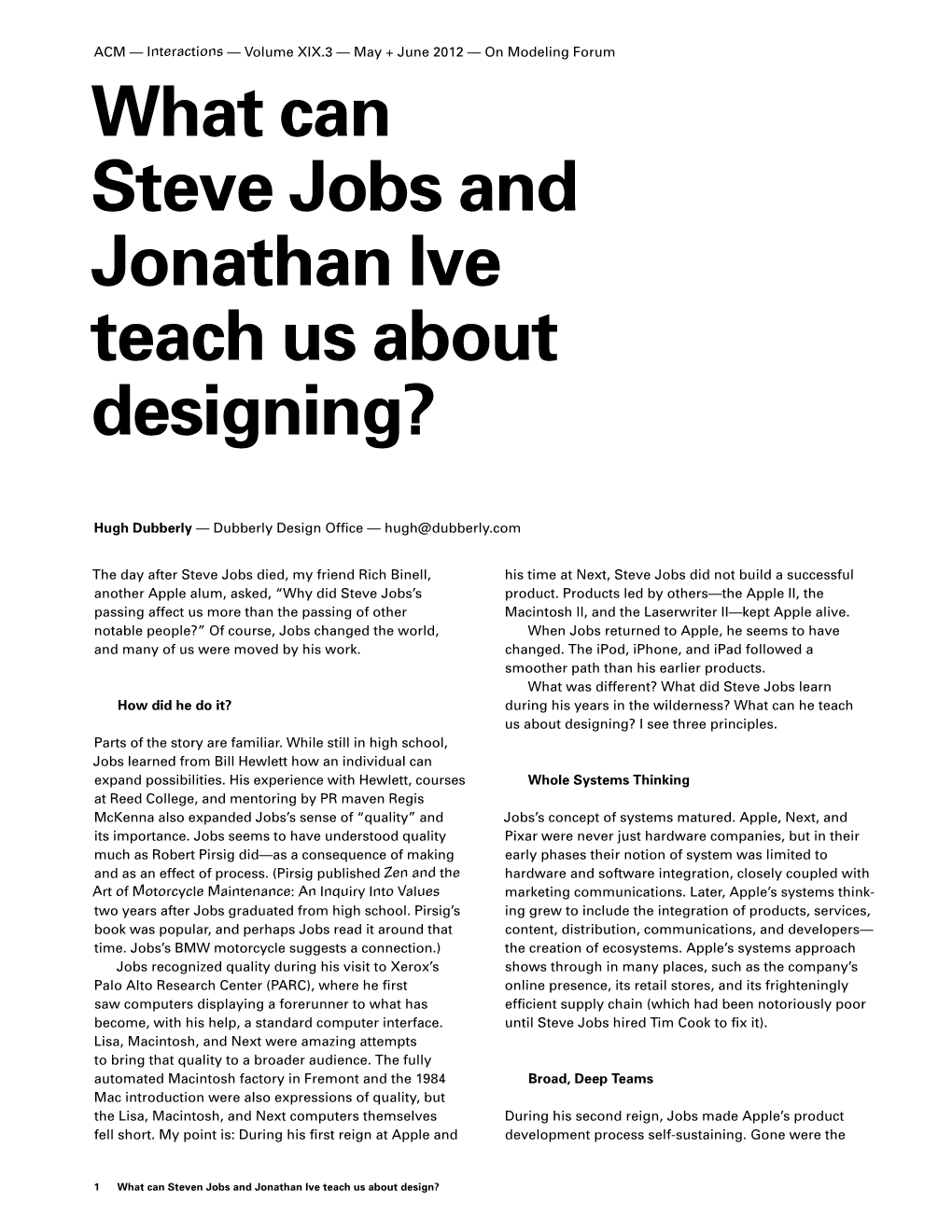 What Can Steve Jobs and Jonathan Ive Teach Us About Designing?