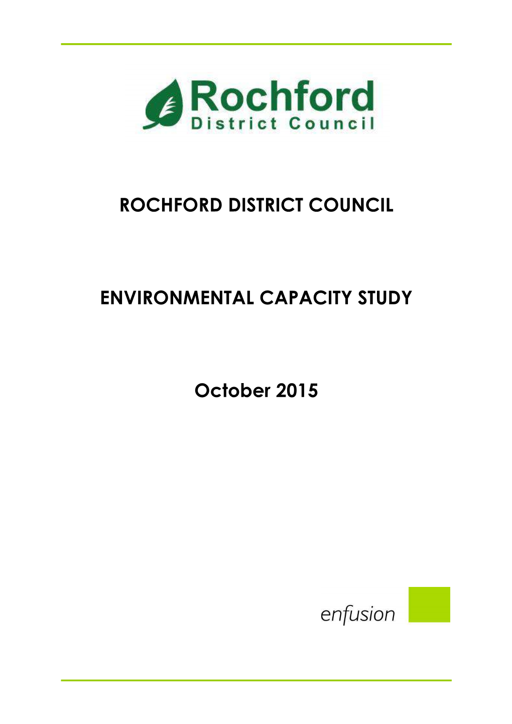 Environmental Capacity Study 2015