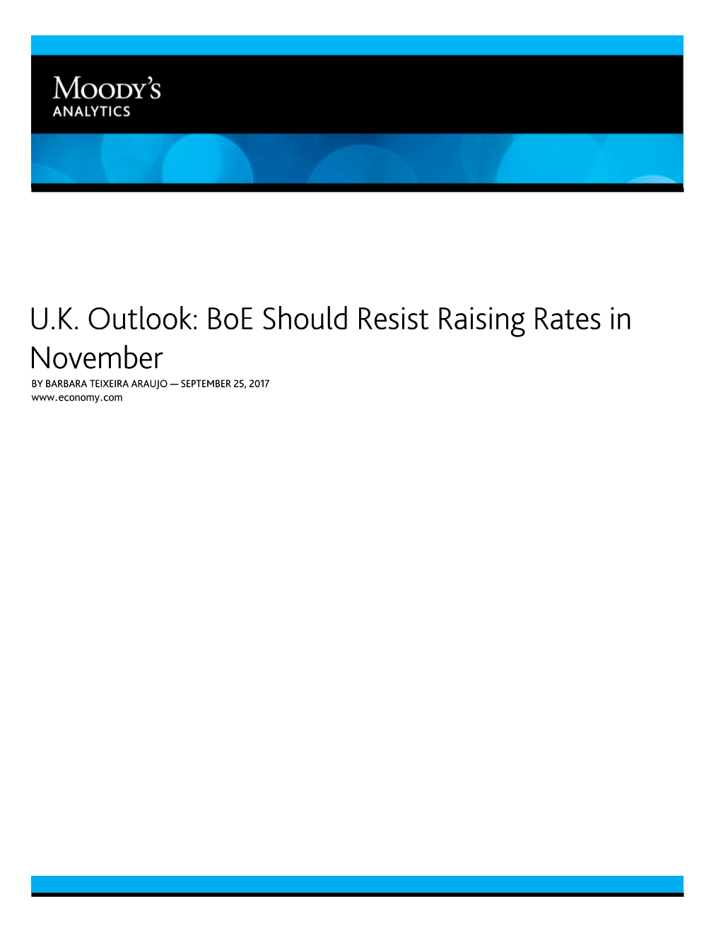 U.K. Forecast and Scenario Assumptions