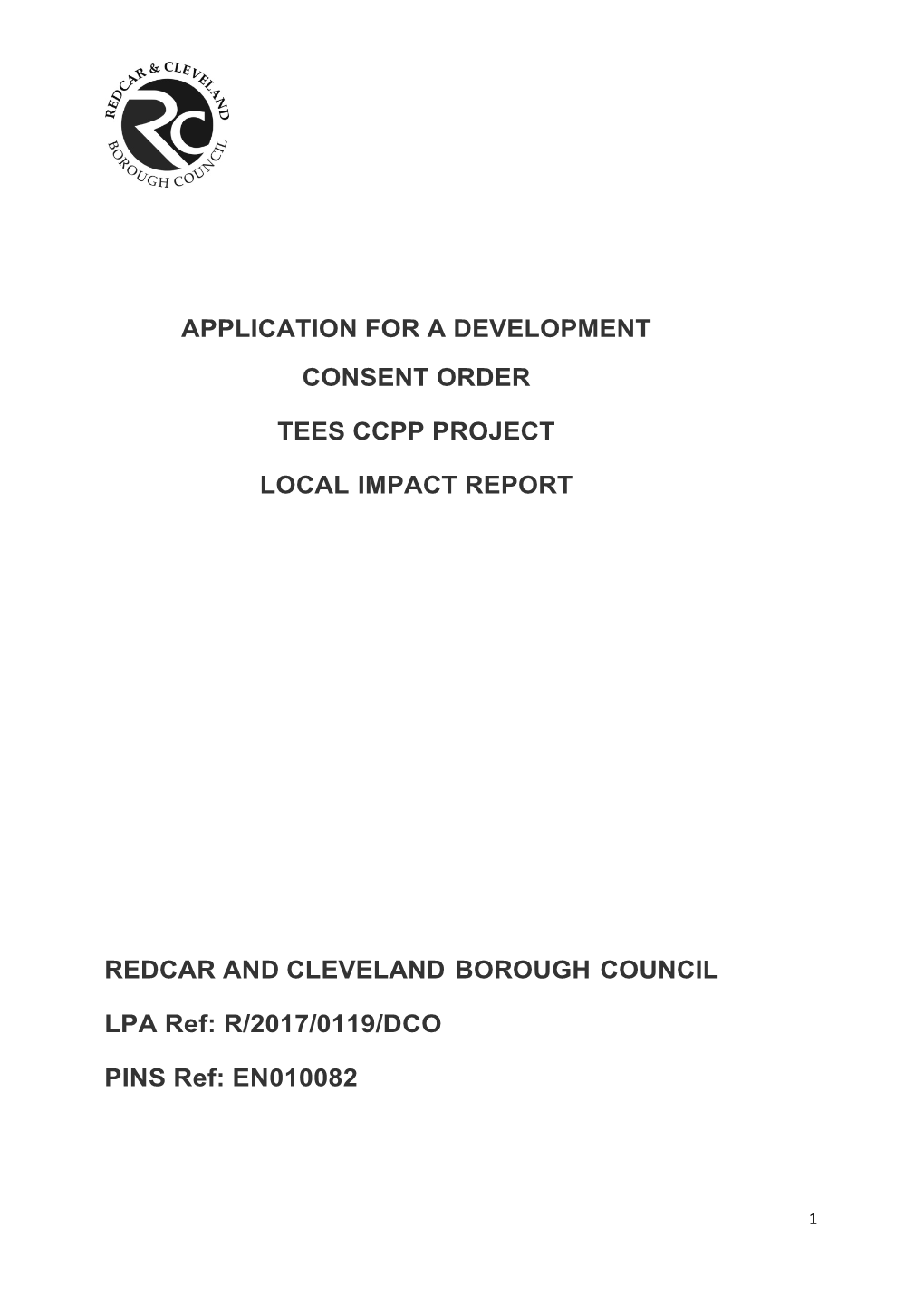 Application for a Development Consent Order