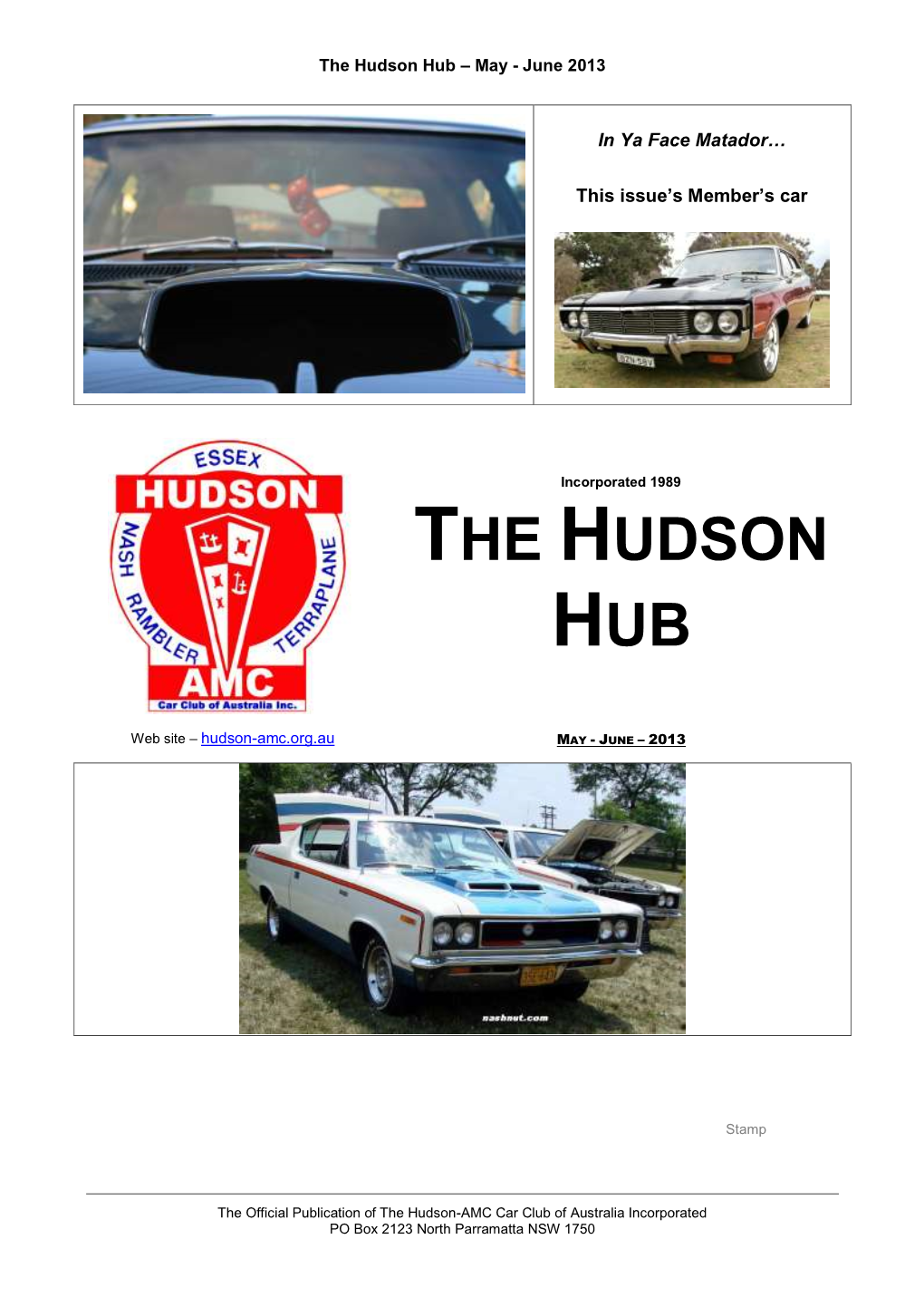 The Hudson Hub – May - June 2013