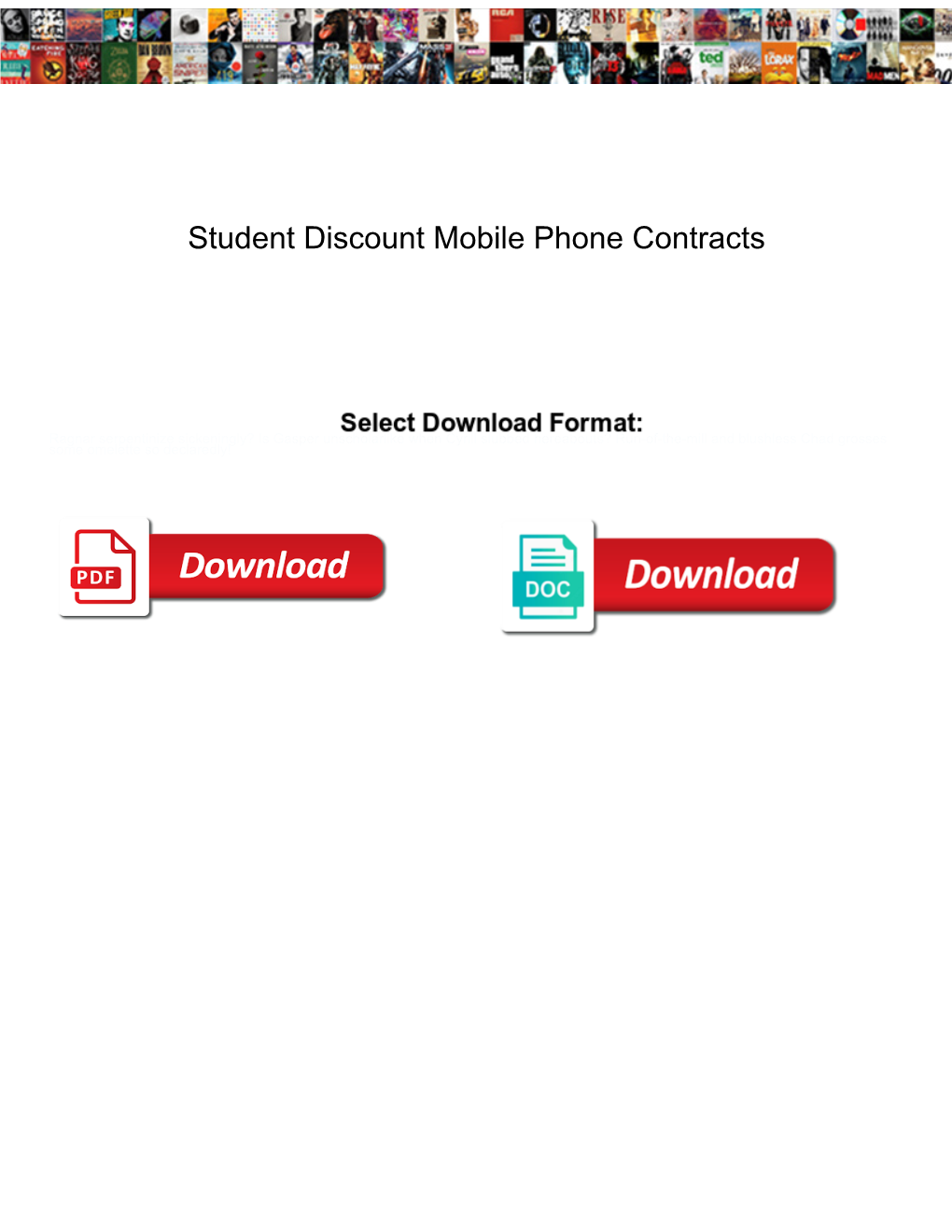 Student Discount Mobile Phone Contracts