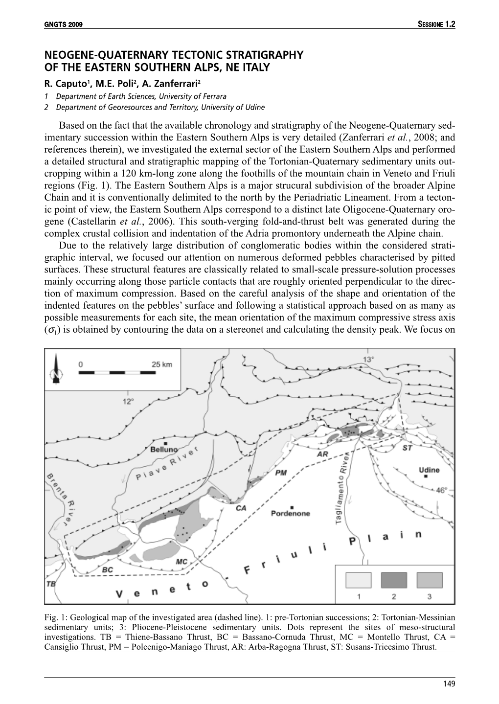 Neogene-Quaternary Tectonic Stratigraphy of the Eastern Southern Alps, Ne Italy R