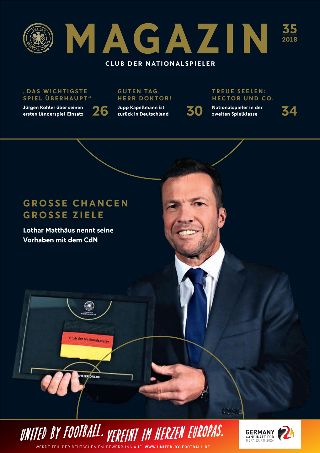 GROSSE CHANCEN GROSSE ZIELE Lothar Matthäus Nennt Seine Vorhaben Mit Dem Cdn INHALT 2 CDN-MAGAZIN 35 | 2018