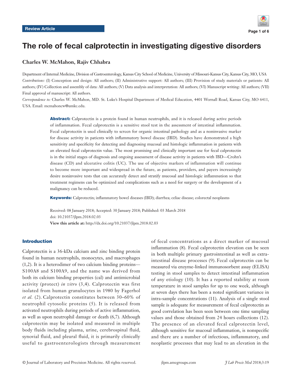 The Role of Fecal Calprotectin in Investigating Digestive Disorders